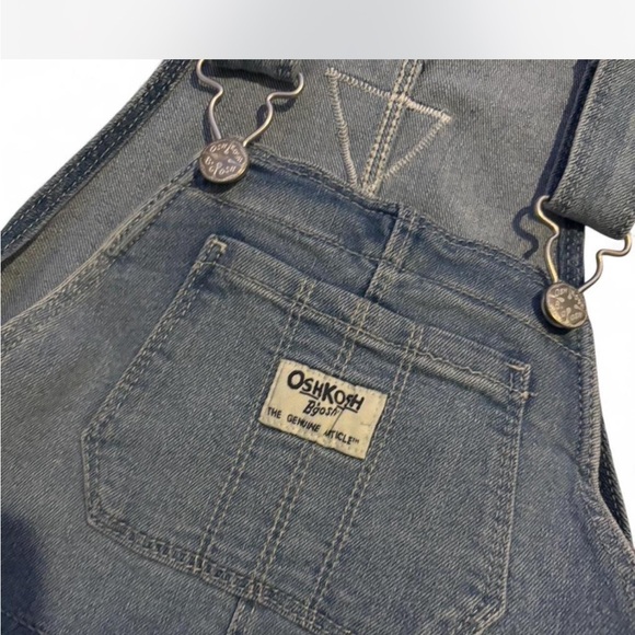 OshKosh B'gosh Denim and White Eyelet Dress - Picture 2 of 4